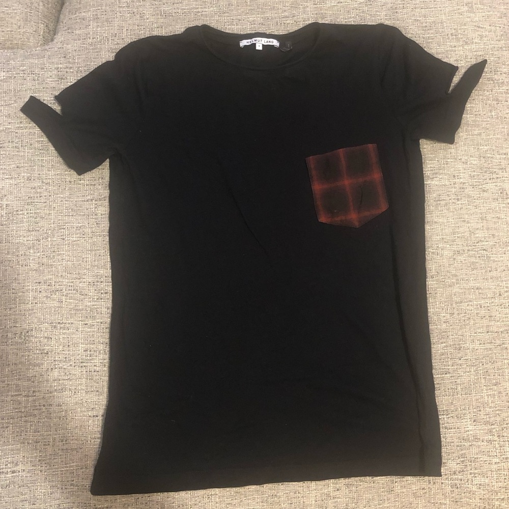 Helmut Lang Plaid Pocket Tshirt
